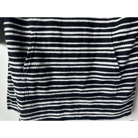 Liz Claiborne Black & White Striped Tunic Top Pockets Womens Medium Nautical NWT - Picture 5 of 8